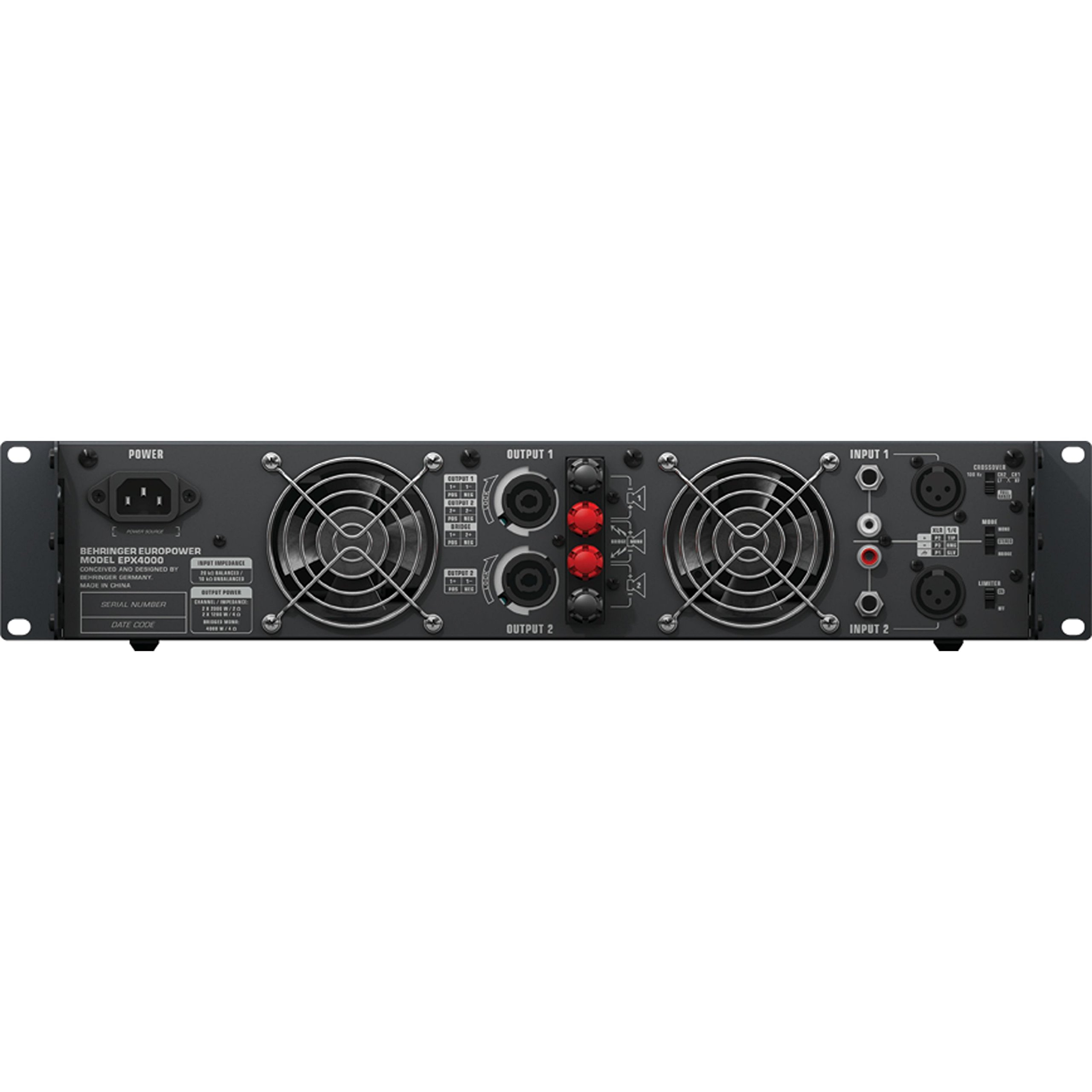 アンプ behringer EPQ1200 EPX2000 EPX4000 Behringer Amplificador de potência estéreo leve EUROPWER EPX4000